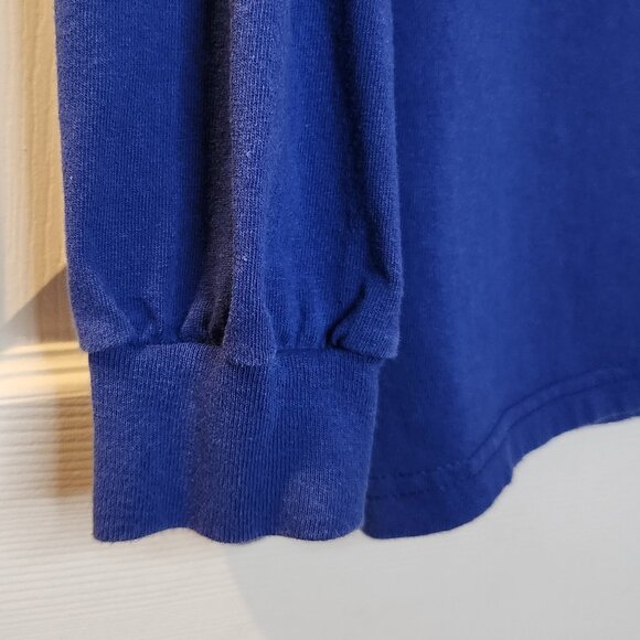 University of Kansas Jayhawks Rock Chalk Mens Blue 2XL Long Sleeve Tee - Picture 3 of 7